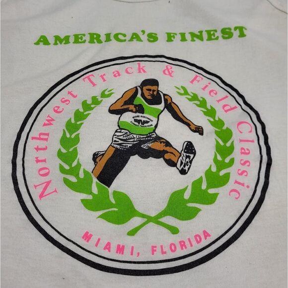 VINTAGE 80s tank top Northwest Track & Field Classic FL unisex M - Picture 3 of 9